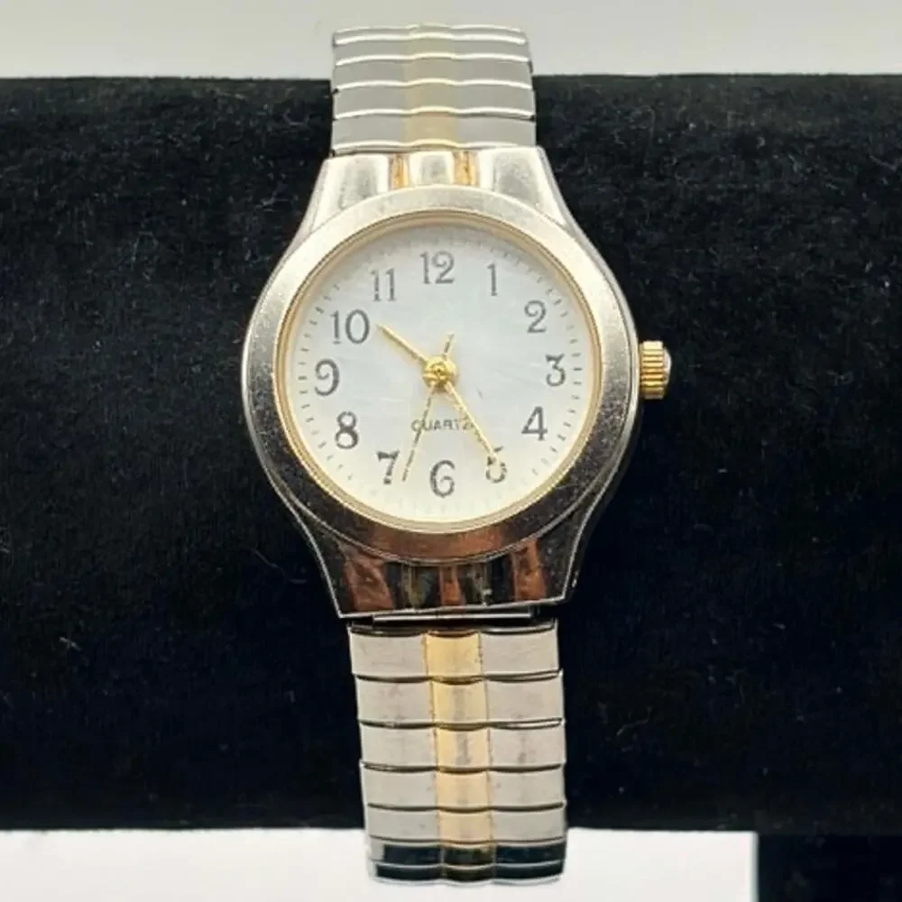 Vintage Silver & Gold Quartz Watch